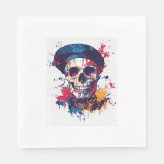 Kreativ Bones - underlig Artist Skull Pappersservett