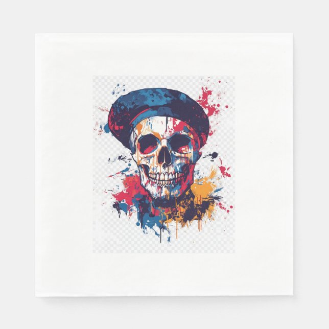 Kreativ Bones - underlig Artist Skull Pappersservett (Framsidan)