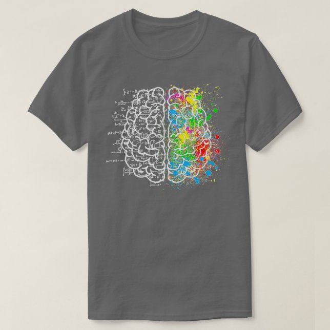 Kreativ Brain Art Science Math T Shirt (Design framsida)