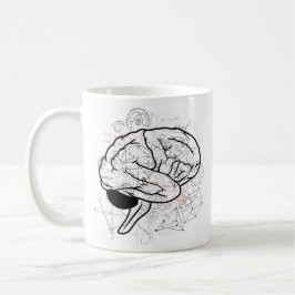 Kreativ Brain Artwork with Science Themme Kaffemugg