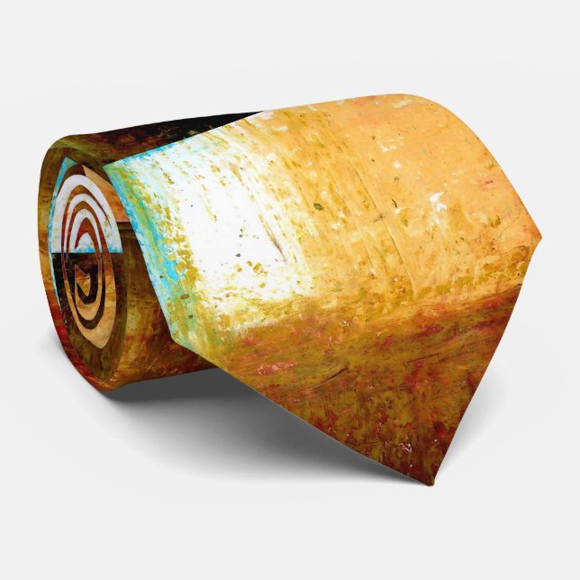 Kreativ Brun Abstrakt Art Modern Slips (Rullad)