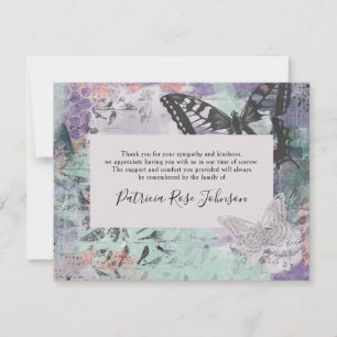 Kreativ Butterfly Funeral Memorial Tack Kort
