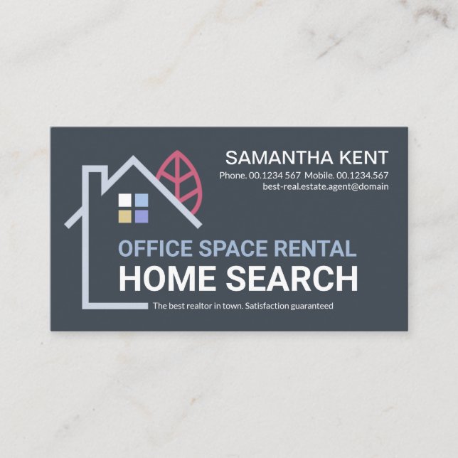 Kreativ Byggnad Home liggande - backstegar Visitkort (Framsida)