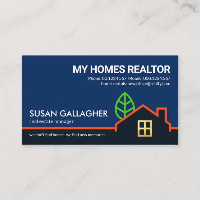 Kreativ Byggnad liggande Gräns Visitkort (Framsida)