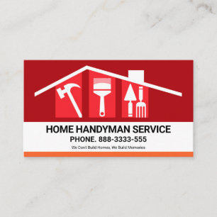 Kreativ Byggnad Rooftop Handyman Verktyg Visitkort