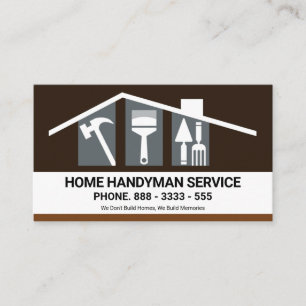 Kreativ Byggnad Tak Handyman Verktyg Visitkort
