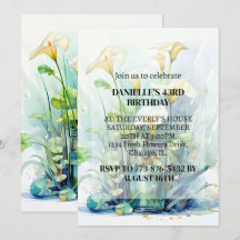 Kreativ Calla Lily Flower Art Födelsedagsfest