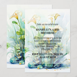 Kreativ Calla Lily Flower Art Födelsedagsfest Inbjudningar