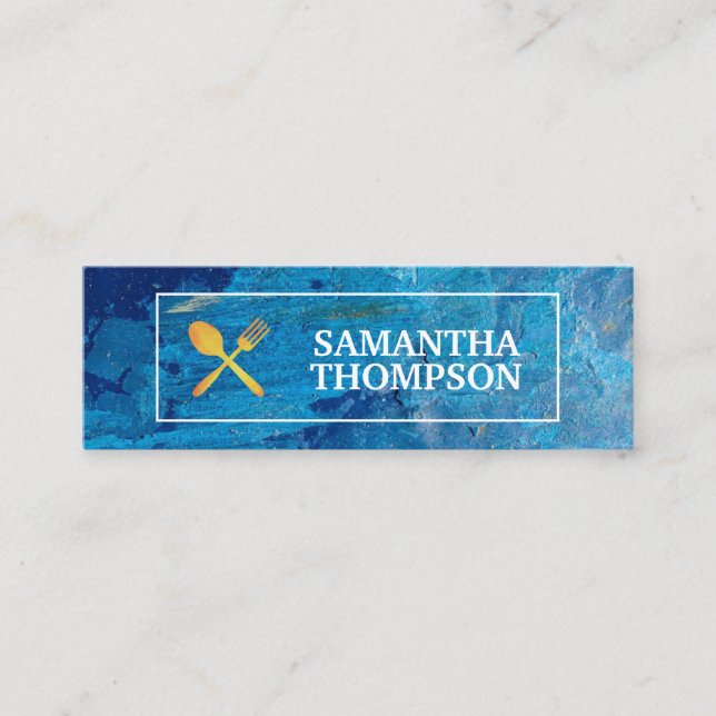 Kreativ Chef | Kokningsverktyg | Modern konst Mini Visitkort (Framsida)