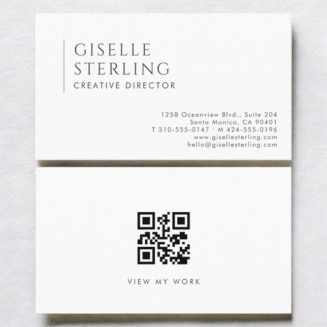 Kreativ chef Modern professionell QR-kod Visitkort (Skapare uppladdad)