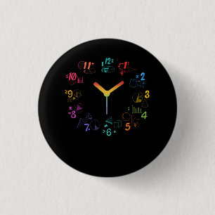 Kreativ Clock Math Kärlek den här matemattiden Knapp
