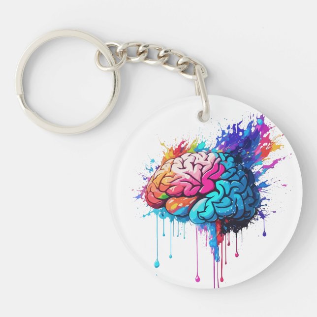 Kreativ Colorful Brain Stänk Artwork (Framsidan)