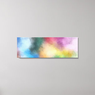 Kreativ Colorful Modern Abstrakt Art Gult Red Canvastryck