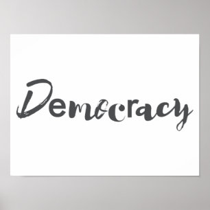 Kreativ, coola, modern, lekfull demokrati poster