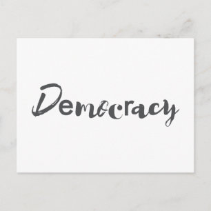 Kreativ, coola, modern, lekfull demokrati vykort