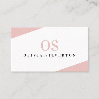 KREATIV CORNERS klassmonogram rosa vit svart  Visitkort