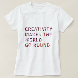 Kreativ Cretivity Slogan Quote Red Bokeh T Shirt