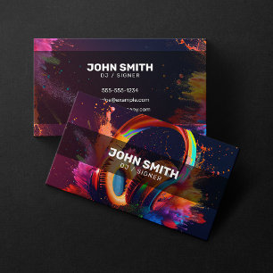 Kreativ DJ Signer Låtskrivare Musik DJs Karaoke Visitkort