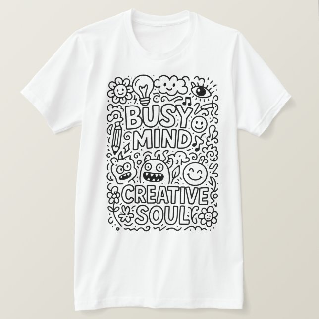 Kreativ Doodle Art T-Shirt Design (Design framsida)