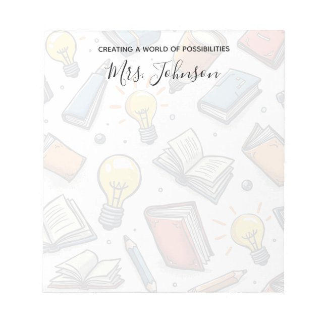 Kreativ Doodle Mönster läraruppskattning Anteckningsblock (Framsida)