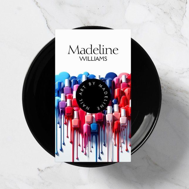 Kreativ Drickar polsk Nail Artist Salon Visitkort (Skapare uppladdad)