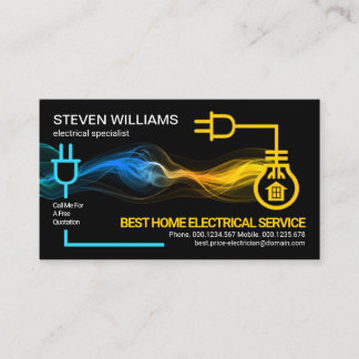 Kreativ Electrical Circuit Lightning Electrician Visitkort