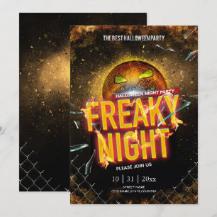 Kreativ Electronic Neon Effect Halloween fest Inbjudningar