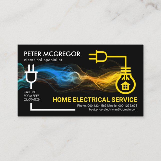 Kreativ Elektriskt kretsbelysningsprogram Visitkort (Framsida)