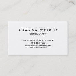 Kreativ Enkel, vit, attraktiv Snyggt Visitkort