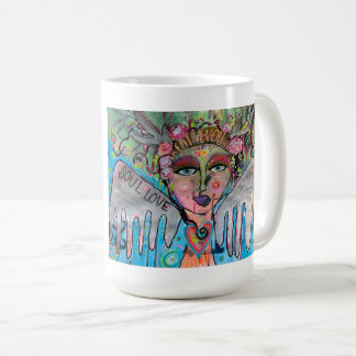 Kreativ Evolution Angel Själskonst Originalkonst Kaffemugg