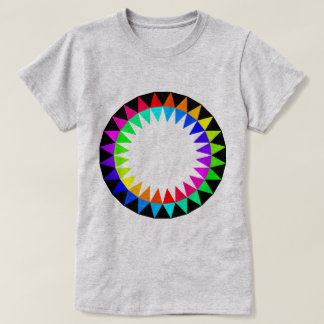 KREATIV FÄRG HJUL MED RAINBOW FÄRGER T-SHIRT