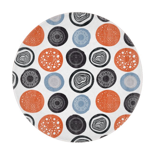 Kreativ, färglös geometrisk cirkel mönster. (Framsidan)