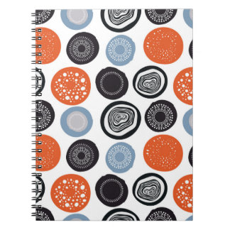Kreativ, färglös geometrisk cirkel mönster. anteckningsbok