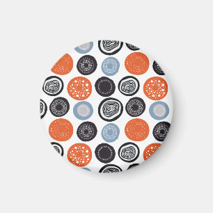 Kreativ, färglös geometrisk cirkel mönster. magnet