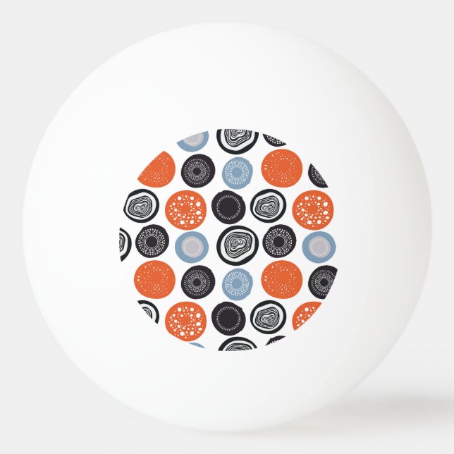 Kreativ, färglös geometrisk cirkel mönster. pingisboll (Framsidan)