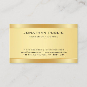 Kreativ Faux Guld Modern Simple Design Elegant Visitkort