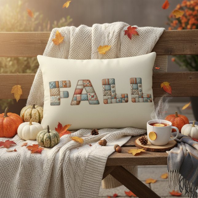 Kreativ Faux Patchwork Alphabet Art Prydnadskudde (Skapare uppladdad)