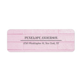 Kreativ Feminin Rosa Wall Enkel Elegant Modern Returadress Etikett