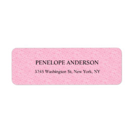 Kreativ Feminine Rosa Mönster Chic Elegant Modern Returadress Etikett