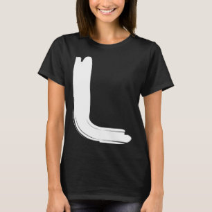 Kreativ fet vit bokstav L   Alfabet  Markör T Shirt