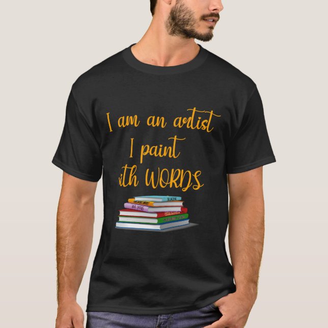 Kreativ Fiction Writers blockerar författargrafik T Shirt (Framsida)