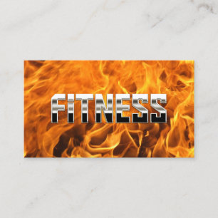 Kreativ Flaming Fire Metall Fitness Trainer Visitkort