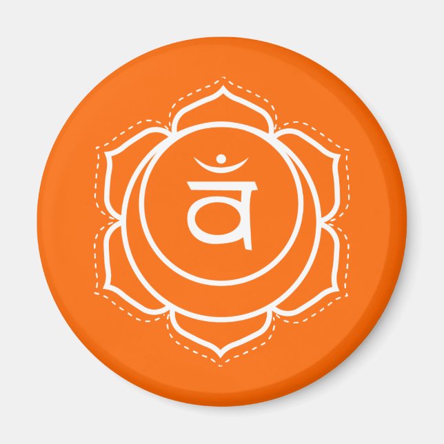 Kreativ Flow Orange Sacral Chakra Magnet (Framsidan)