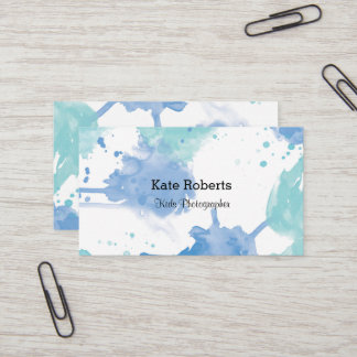 Kreativ för blåttvattenfärgvisitkort | visitkort