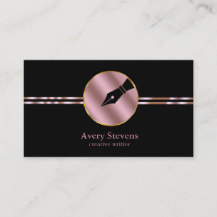 Kreativ Freelance Writer Calligraphy Nib-Logotyp Visitkort