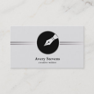 Kreativ Freelance Writer Calligraphy Nib-Logotyp Visitkort