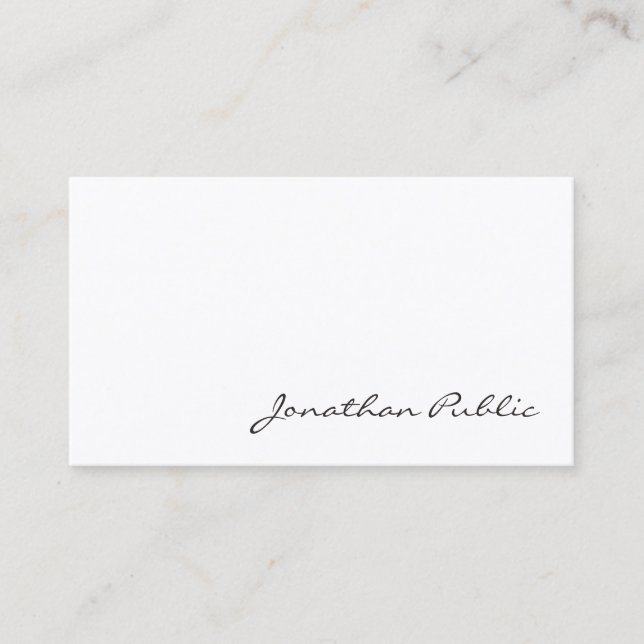 Kreativ frihandsmanus professionell elegant visitkort (Framsida)