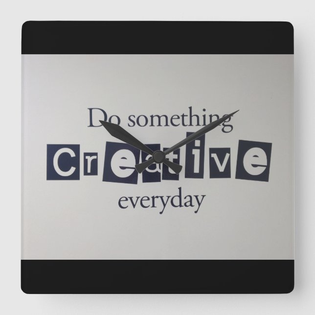 kreativ fyrkantig klocka (Framsida)