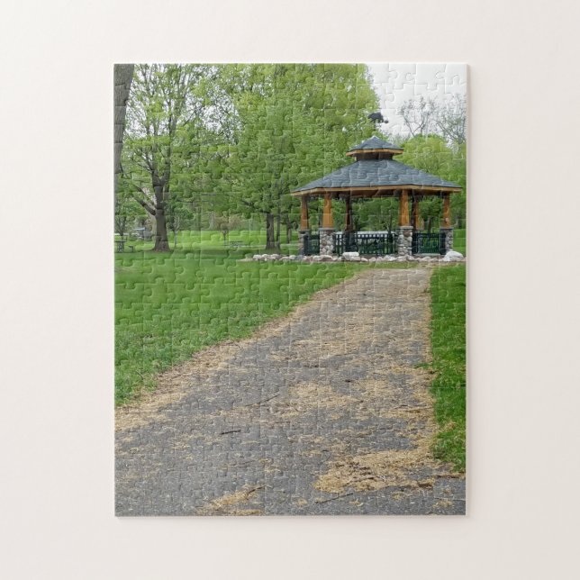 Kreativ gazebo fall fotopussel (Vertikal)