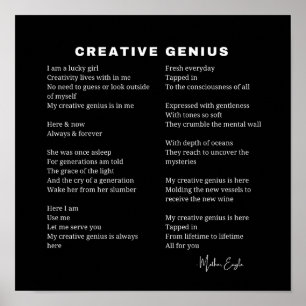 Kreativ Genialitet Inspirerande Dikt Väggkonst Aff